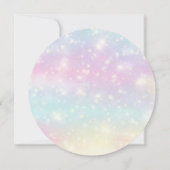 Pastel regenboogzeemeermin onder Zee van de geboor Kaart (Achterkant)