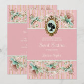 Pastel Regency Era Sweet Zestien Uitnodiging (Voorkant / Achterkant)
