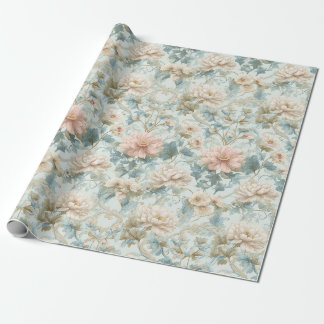 Pastel Regency Tuin Bloemen Cadeaupapier