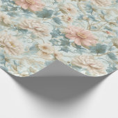 Pastel Regency Tuin Bloemen Cadeaupapier (Hoek)
