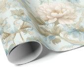 Pastel Regency Tuin Bloemen Cadeaupapier (Rol Hoek)