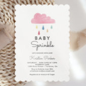 Pastel Regendruppels Baby Sprinkle Baby Shower Kaart
