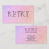 *~* Pastel REIKI Ivy Typography Abstract Visitekaartje (Voorkant / Achterkant)