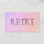*~* Pastel REIKI Ivy Typography Abstract Visitekaartje (Voorkant)