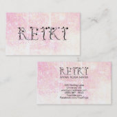 *~* Pastel REIKI Ivy Typography Grunge Glitter Visitekaartje (Voorkant / Achterkant)