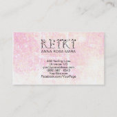 *~* Pastel REIKI Ivy Typography Grunge Glitter Visitekaartje (Achterkant)