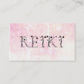*~* Pastel REIKI Ivy Typography Grunge Glitter Visitekaartje (Voorkant)