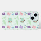 Pastel Reisaccessoires Doodle iPhone Hoesje – Gesn (Achterkant (horizontaal))