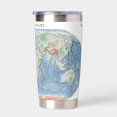 Pastel Relief World Map – Personalized Geïsoleerde Drinkbeker (Rechts)