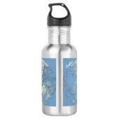 Pastel Relief World Map – Personalized Waterfles (Achterkant)