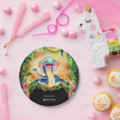 Pastel Reptielen Slang Verjaardag Papieren Bordje (Feest)