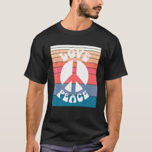 Pastel Retro  60s 70s hippie of Peace Sign T-shirt