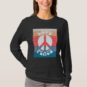 Pastel Retro  60s 70s hippie of Peace Sign T-shirt