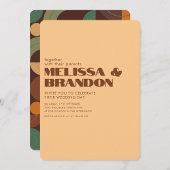 Pastel Retro 70s Groovy bruiloft uitnodiging