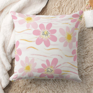 Pastel Retro Bloem (4) Kussen