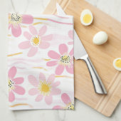 Pastel Retro Bloem (4) Theedoek (Quarter Fold)