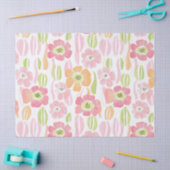 Pastel Retro Bloemen (1) Tissuepapier (Craft)