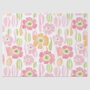 Pastel Retro Bloemen (1) Tissuepapier