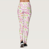 Pastel Retro Bloemen (2) Leggings (Achterkant)