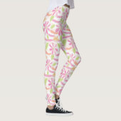 Pastel Retro Bloemen (2) Leggings (Rechts)