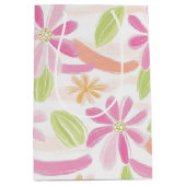Pastel Retro Bloemen (2) Medium Cadeauzakje (Voorkant)