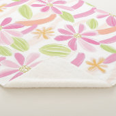 Pastel Retro Bloemen (2) Sherpa Deken (3/4)