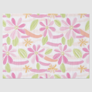 Pastel Retro Bloemen (2) Tissuepapier