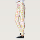 Pastel Retro Bloemen (3) Leggings (Links)