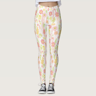 Pastel Retro Bloemen (3) Leggings