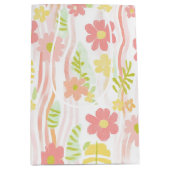 Pastel Retro Bloemen (3) Medium Cadeauzakje (Voorkant)