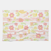 Pastel Retro Bloemen (3) Theedoek (Horizontaal)