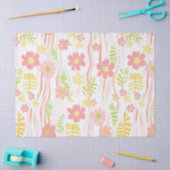 Pastel Retro Bloemen (3) Tissuepapier (Craft)