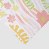 Pastel Retro Bloemen (3) Tissuepapier (Detail)