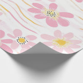 Pastel Retro Bloemen (4) Cadeaupapier (Hoek)
