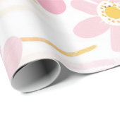 Pastel Retro Bloemen (4) Cadeaupapier (Rol Hoek)