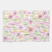 Pastel Retro Bloemen (5) Theedoek (Horizontaal)