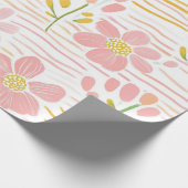 Pastel Retro Bloemen (6) Cadeaupapier (Hoek)