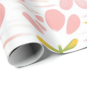 Pastel Retro Bloemen (6) Cadeaupapier (Rol Hoek)