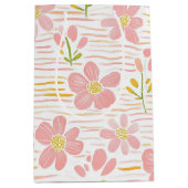 Pastel Retro Bloemen (6) Medium Cadeauzakje (Voorkant)