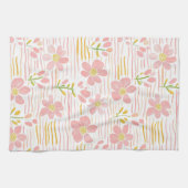 Pastel Retro Bloemen (6) Theedoek (Horizontaal)
