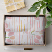Pastel Retro Bloemen (6) Tissuepapier (Geschenk)