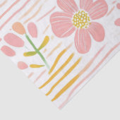 Pastel Retro Bloemen (6) Tissuepapier (Detail)