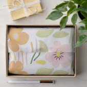 Pastel Retro Bloemen (7) Tissuepapier (Geschenk)