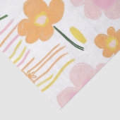 Pastel Retro Bloemen (7) Tissuepapier (Detail)
