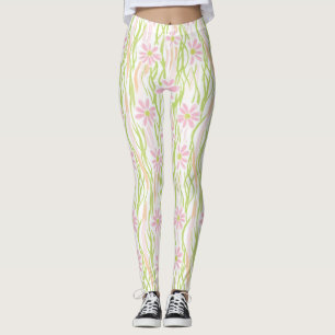 Pastel Retro Bloemen (8) Leggings