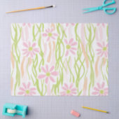 Pastel Retro Bloemen (8) Tissuepapier (Craft)