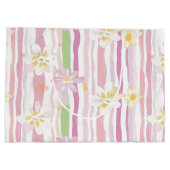 Pastel Retro Bloemen (9) Groot Cadeauzakje (Achterkant)