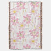 Pastel Retro Bloemendecor (4) Deken (Voorkant Verticaal)