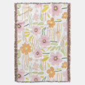 Pastel Retro Bloemendecor (7) Deken (Voorkant Verticaal)