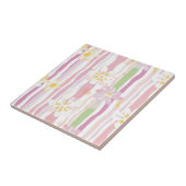 Pastel Retro Bloemendecor (9) Tegeltje (Zijkant)